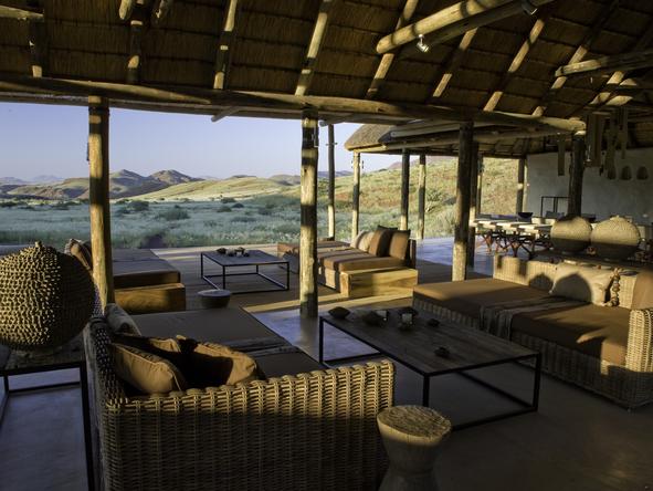 Damaraland Camp - luxury lounge with wilderness views